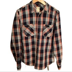 Shirts by AG Red White Blue Plaid Button sz Small